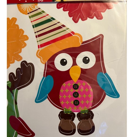 PIER 1 IMPORTS 2012 Winter Holiday Owl Wall Appliques Peel & Stick 24 Pieces - Picture 7 of 12
